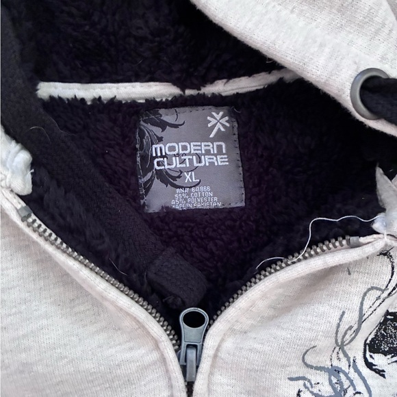 Modern Culture Lost Souls Motorcycles Hooded Zipper Sweatshirt - Size XL - Picture 4 of 8